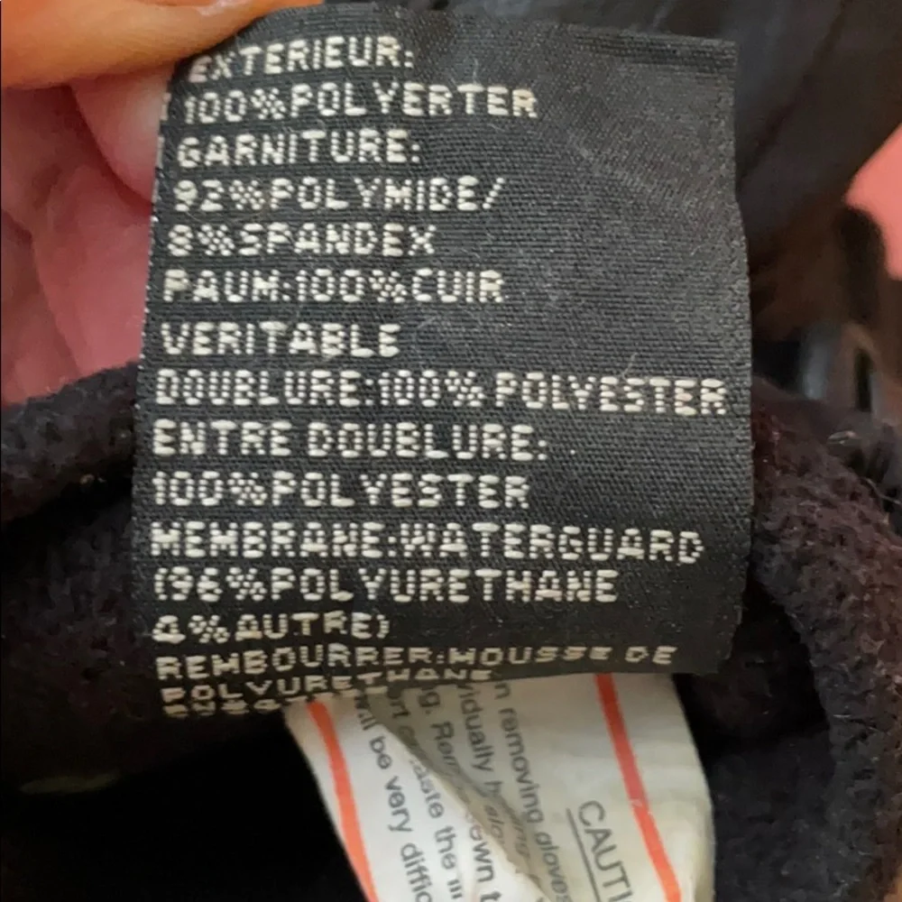 Vintage leather/waterproof material mittens